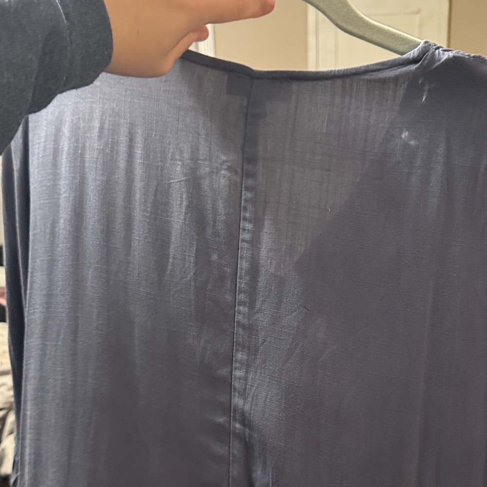 Andree Slate Blue Ruffled Blouse - Picture 5 of 6